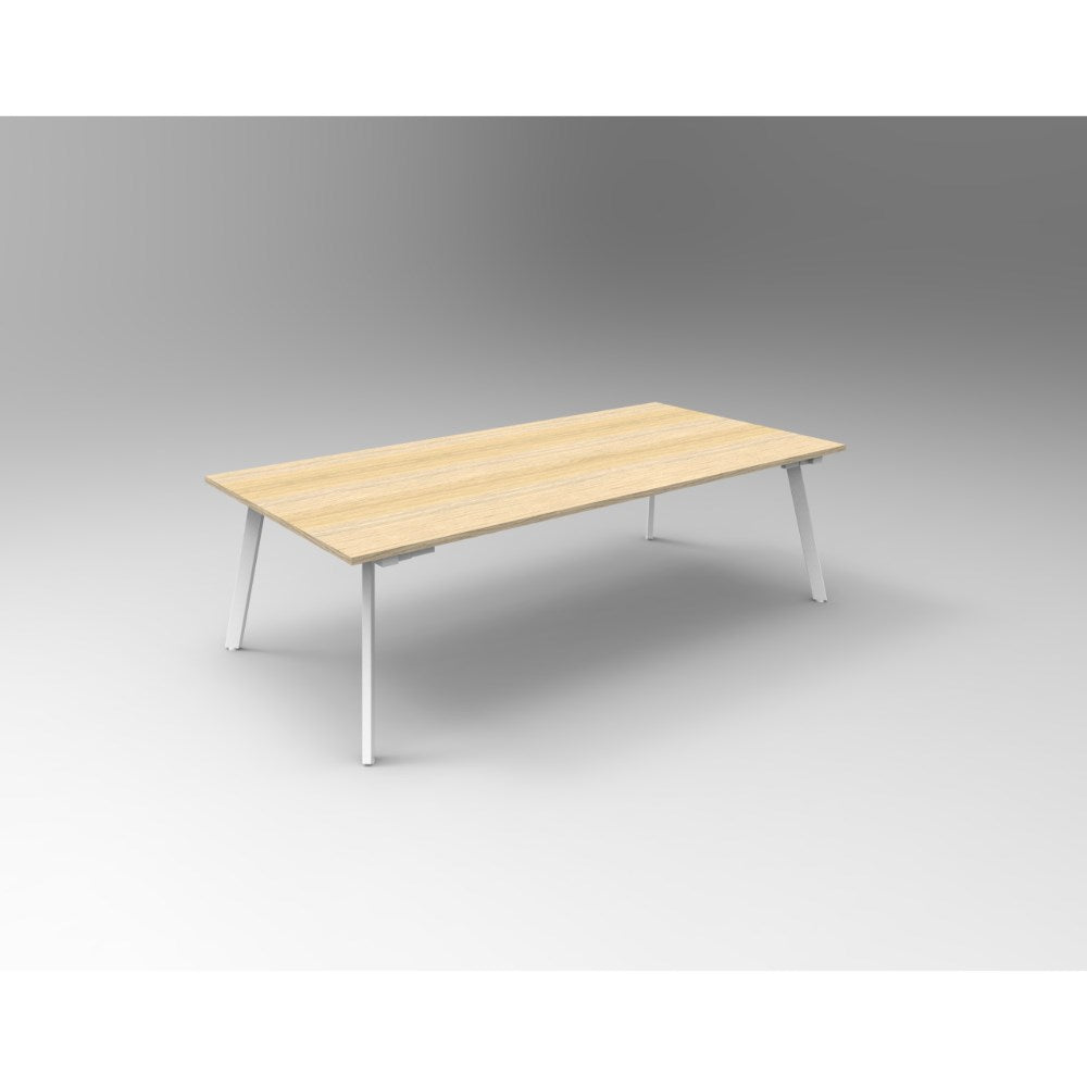 Eternity Meeting Table White & Oak 2100W x 750D x 730H | Office Furniture Designs