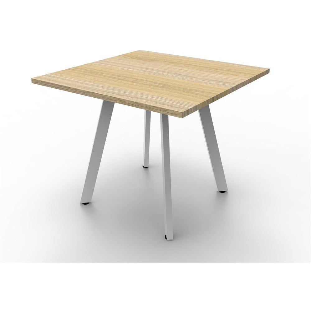 Eternity Meeting Table White & Oak 900 Diameter | Office Furniture Designs