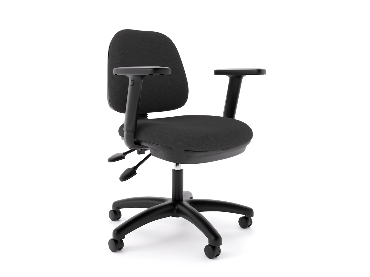 Evo Midback Task Chair Base With Arms | Office Furniture Designs