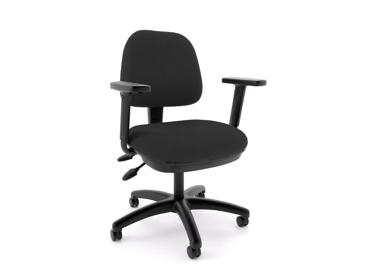 Evo Midback Task Chair Base With Arms | Office Furniture Designs