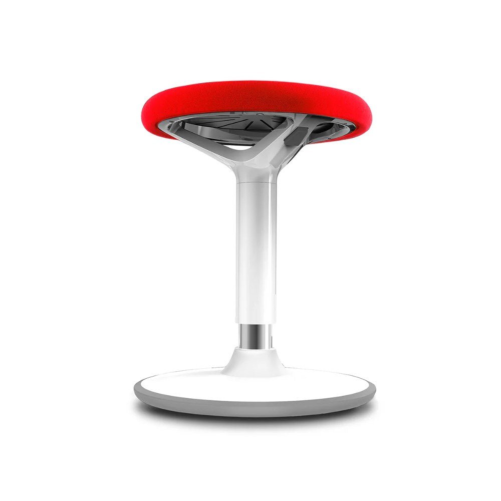 Fangle Adjustable Stool Red 600 - 710mm H No Castors Red | Office Furniture Designs