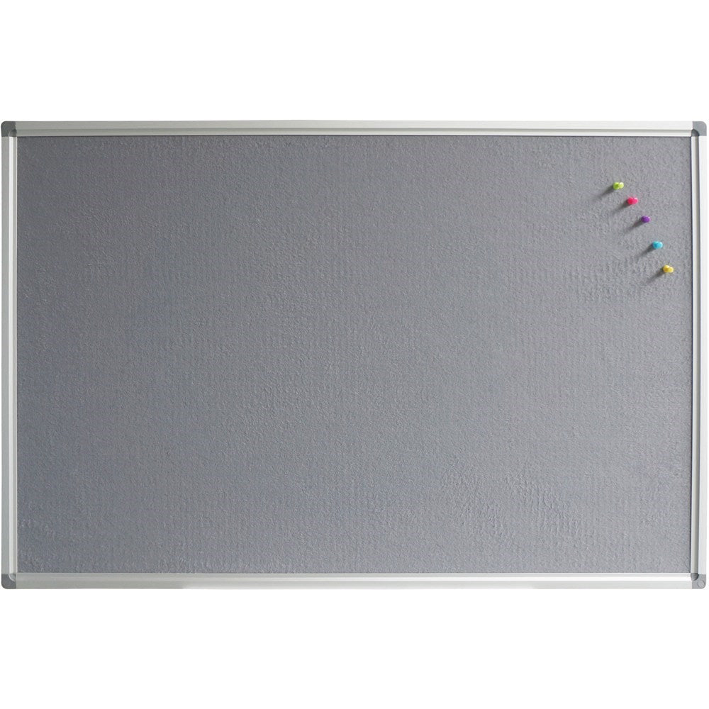Felt Pinboard Aluminium Frame 1800W x 900H Grey | Office Furniture Designs