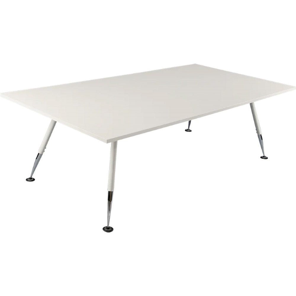 Fleet Boardroom Table White 2400W x 1200D x 720H White | Office Furniture Designs