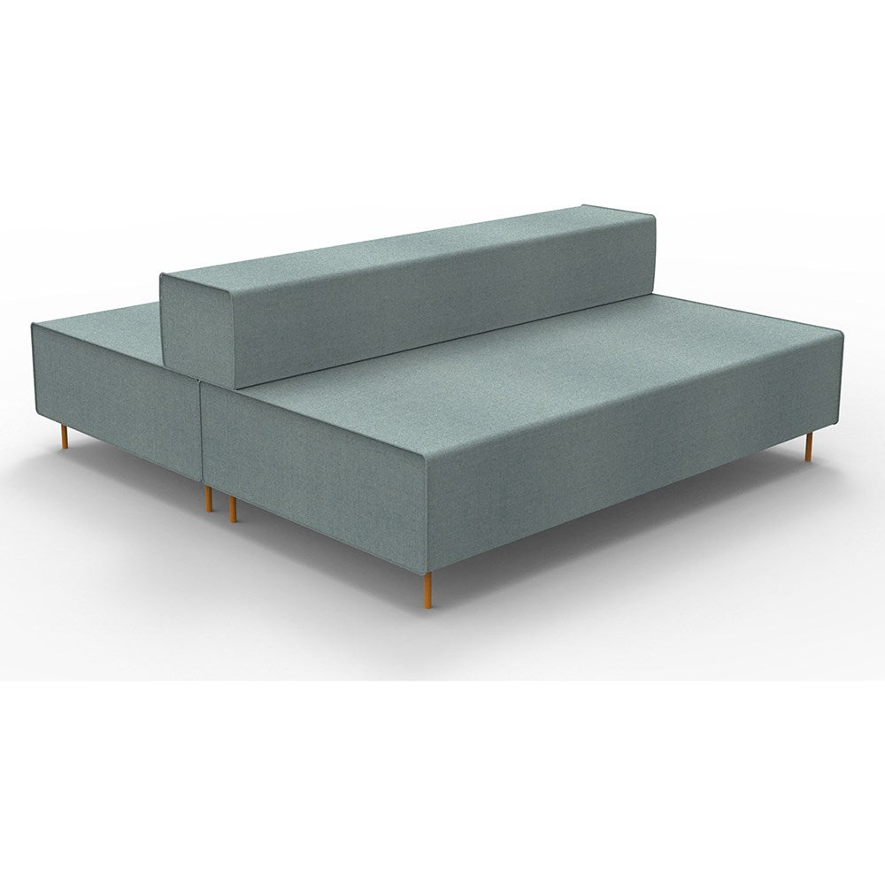 Flexi Lounge 1830W x 1880D x 710H Triple Back To Back Light Blue | Office Furniture Designs