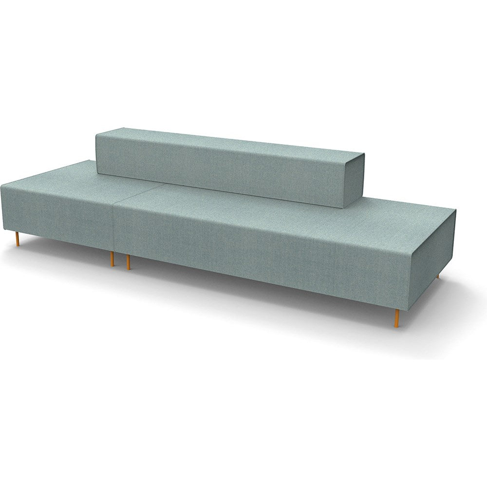 Flexi Lounge 2755W x 940D x 710H Stretch Light Blue | Office Furniture Designs
