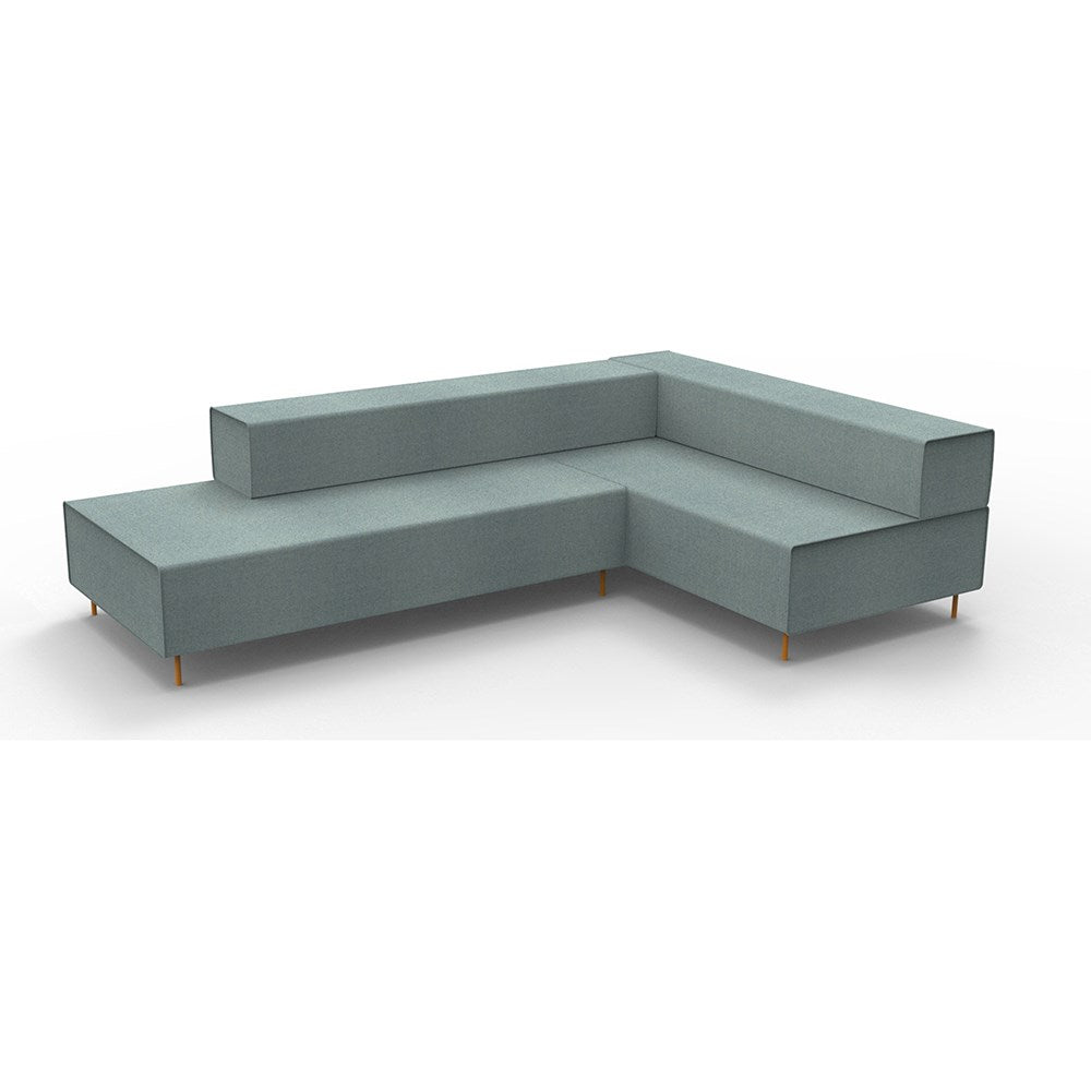 Flexi Lounge 2770W x 1830D x 710H Corner Light Blue | Office Furniture Designs