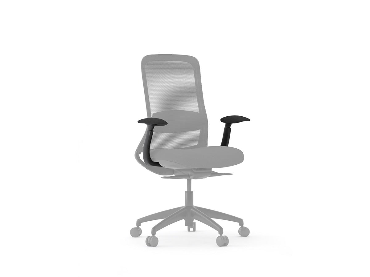 Flow Task Chair Arms Only Black | Office Furniture Designs