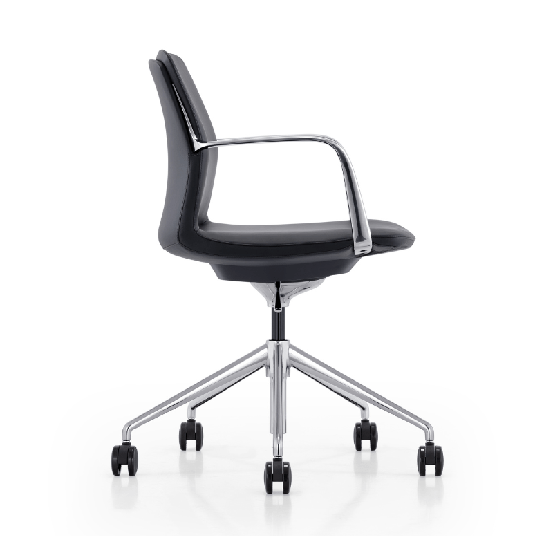 Grange Medium Back Executive Chair Orange Genuine Leather | Office Furniture Designs