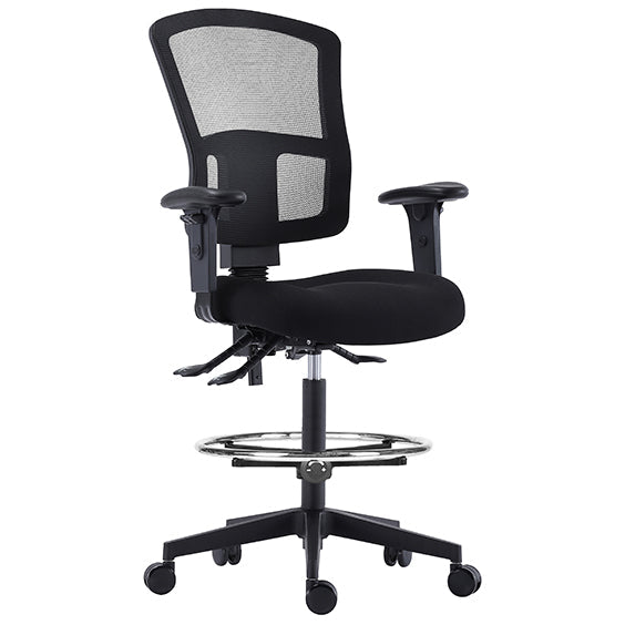 Grant Mesh Task Chair High Back Drafting Kit (D200) With Arms | Office Furniture Designs