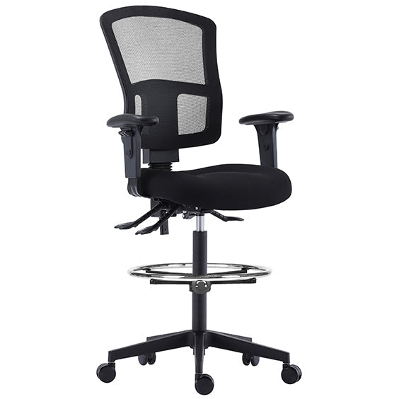 Grant Mesh Task Chair High Back Drafting Kit (D265) With Arms | Office Furniture Designs