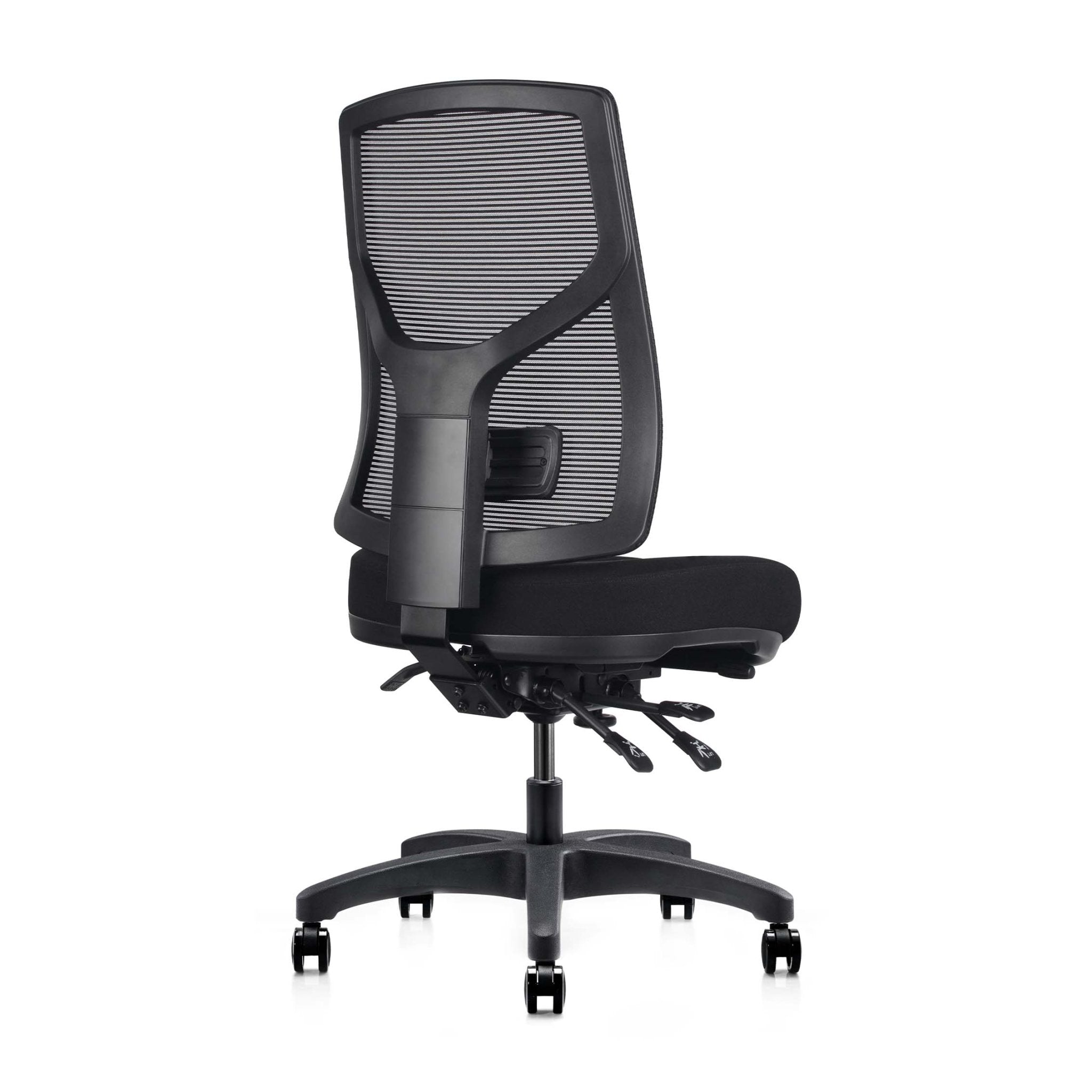 Gust Ergonomic Heavy Duty Chair High Mesh Back Fabric Seat Black | Office Furniture Designs