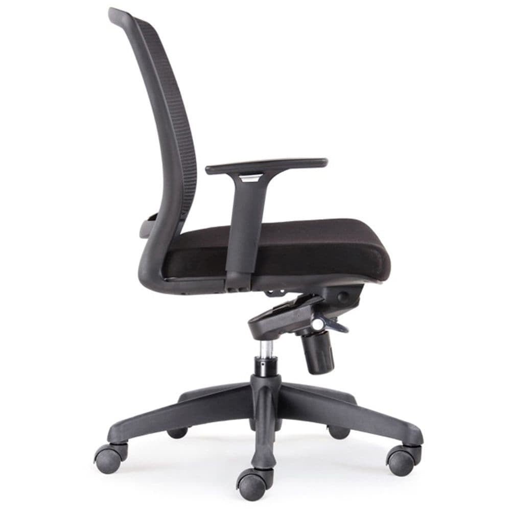 Hartley Task Chair Promesh Medium Back Black Chair Black | Office Furniture Designs