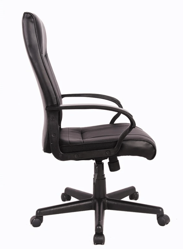 Hemsworth Executive Chair High Back With Arms Black Bonded Leather Black | Office Furniture Designs