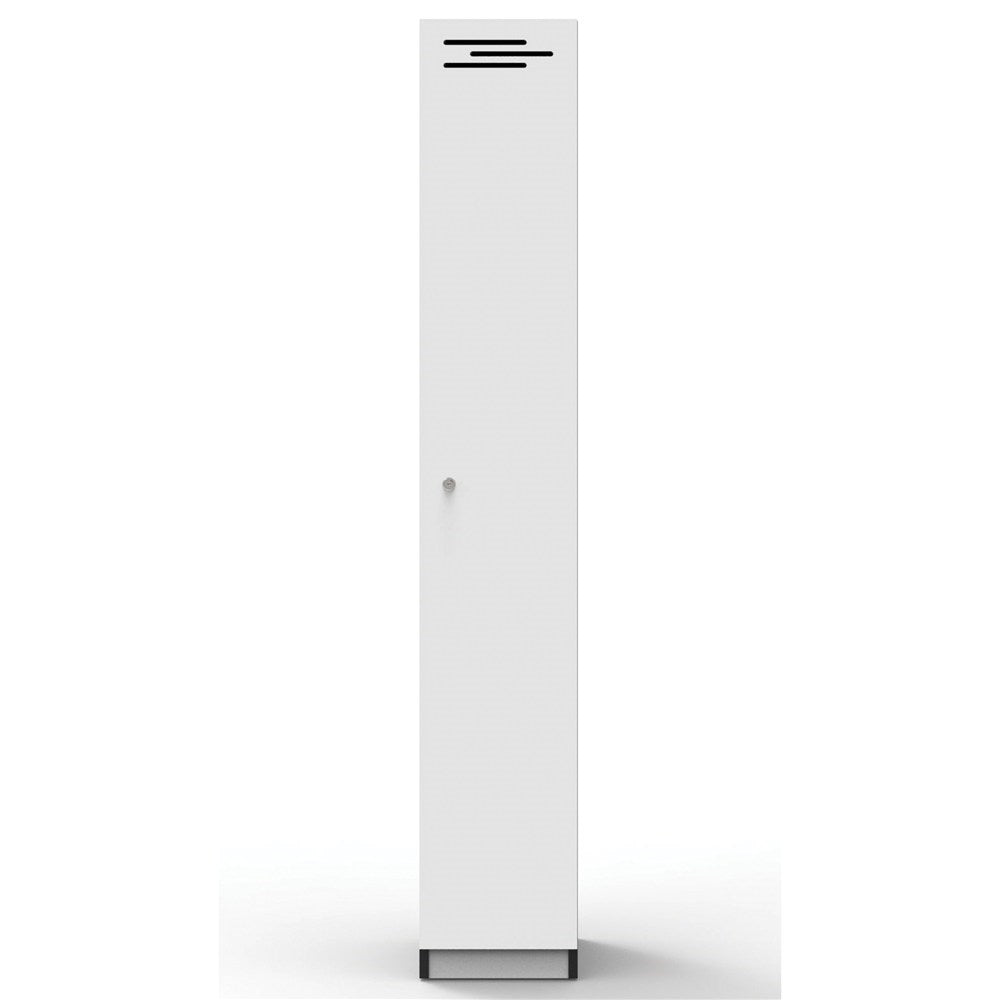 Infinity Melamine 305Wx455Dx1850mmH 305W x 455D x 1850H 1 Door Locker Black & White | Office Furniture Designs