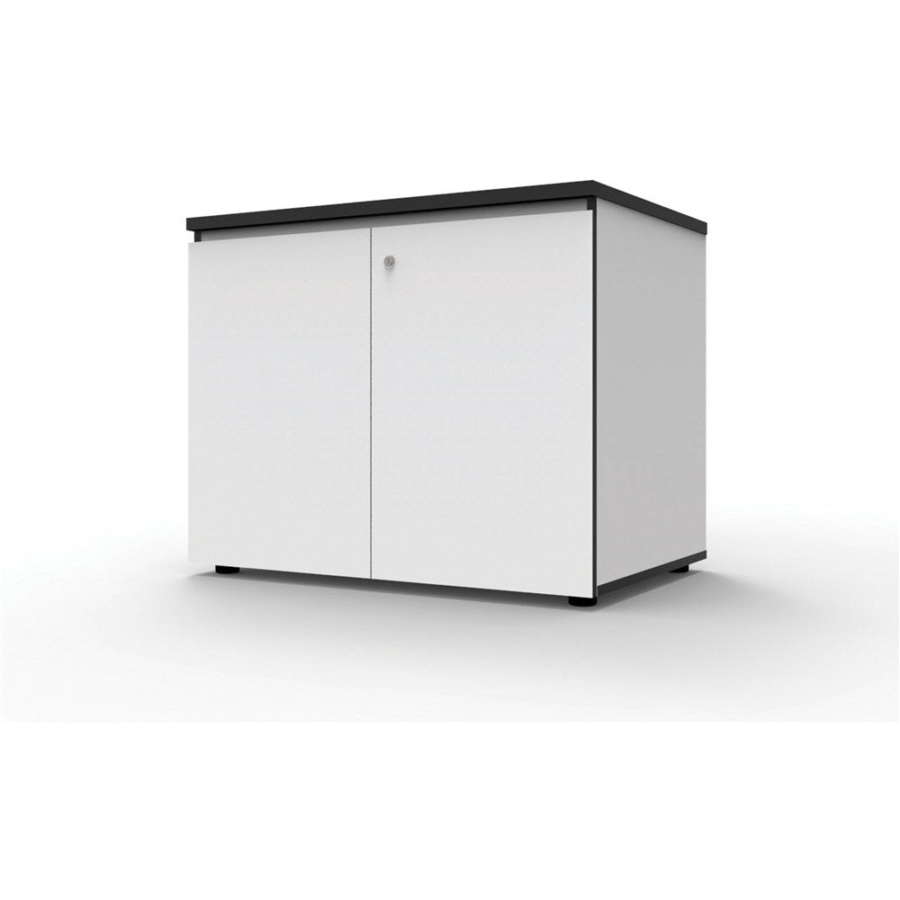 Infinity Swing Cupboard 900W x 600D x 730H 2 Door Black & White | Office Furniture Designs