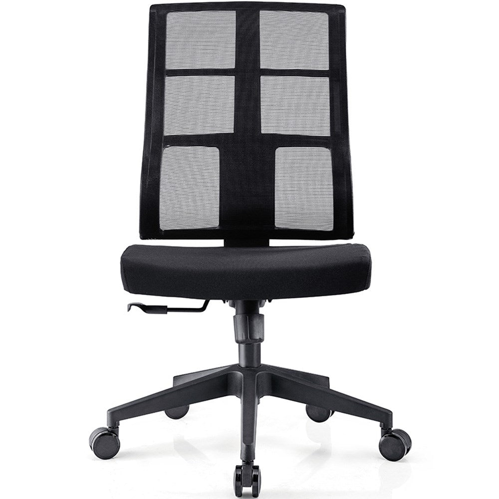 Jefferson Chair Mesh Back Black Mid Back No arms Black | Office Furniture Designs
