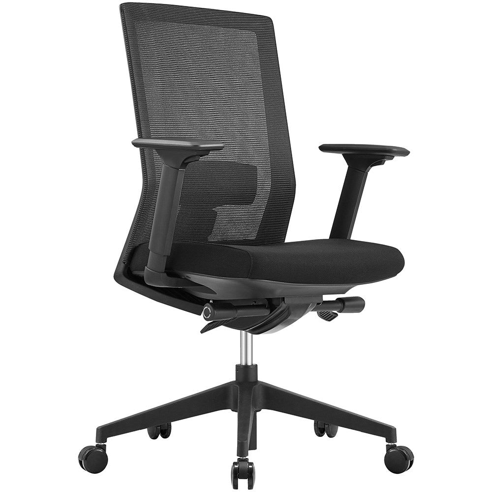 Kube Executive Chair Low Back With Arms Mesh Back Black | Office Furniture Designs