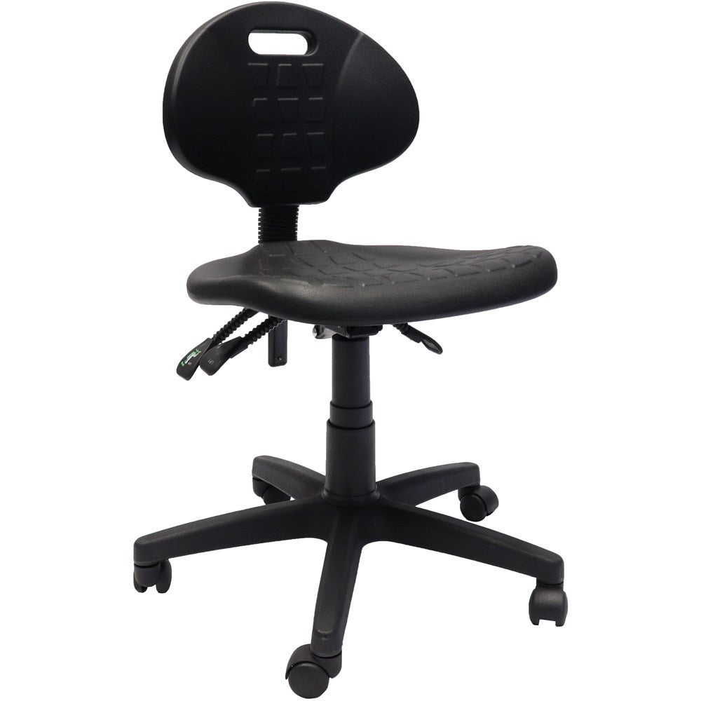 Laboratory Moulded Polyurethane Height Adjustable Black Chair Black | Office Furniture Designs