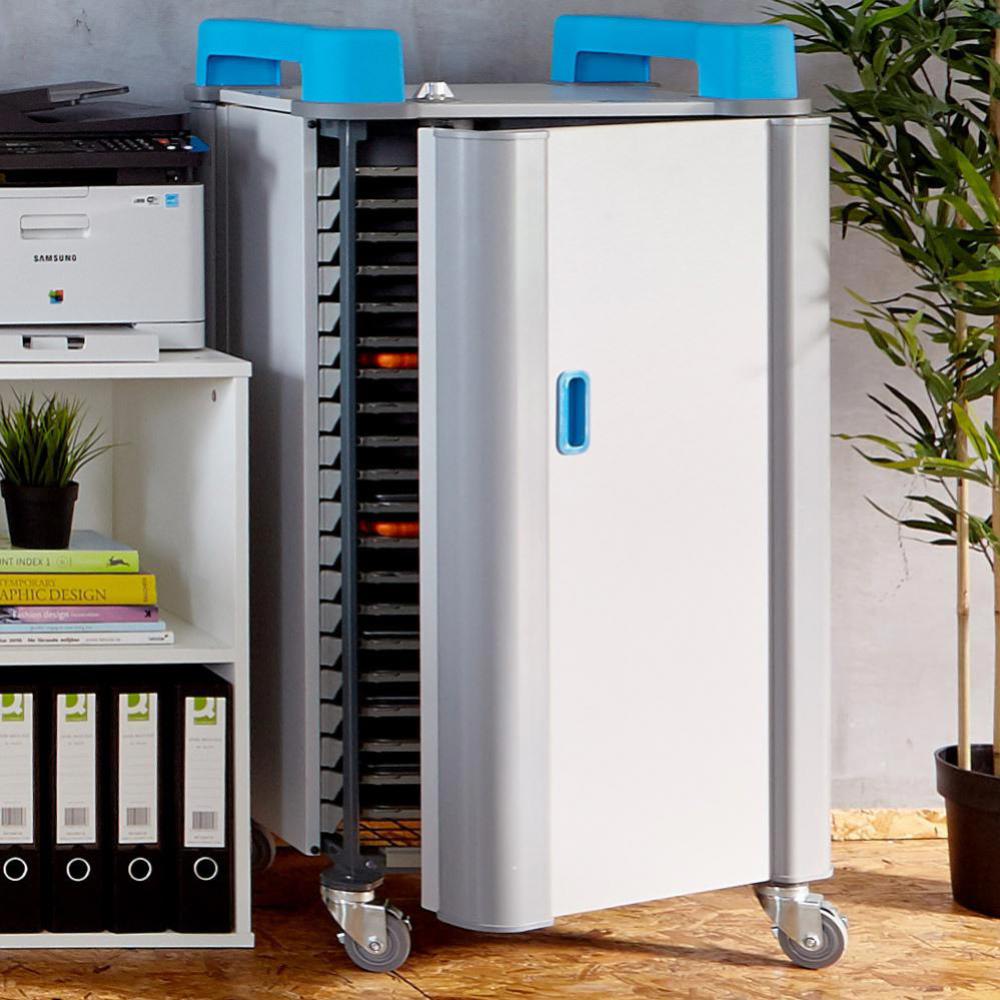 LapCabby UniCabby Horizontal 20 Devices | Mobile AC Charging Trolley 20 Device | Office Furniture Designs