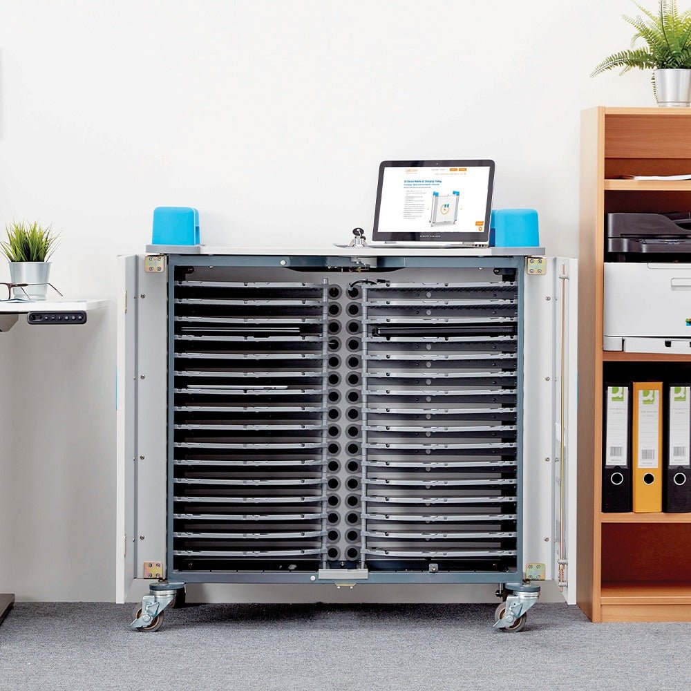 LapCabby UniCabby Horizontal 32 Devices | Mobile AC Charging Trolley | Office Furniture Designs