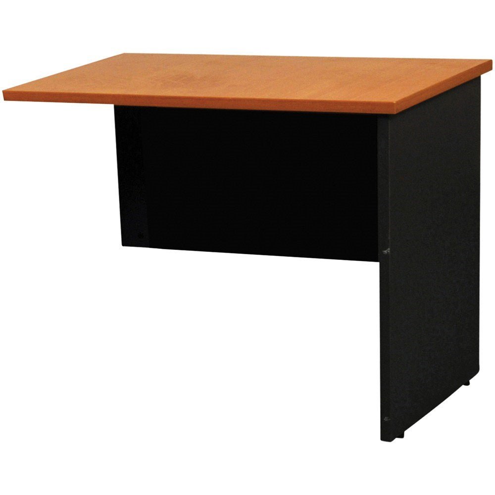 Logan Desk Return 1200W x 600H Beech & Ironstone | Office Furniture Designs