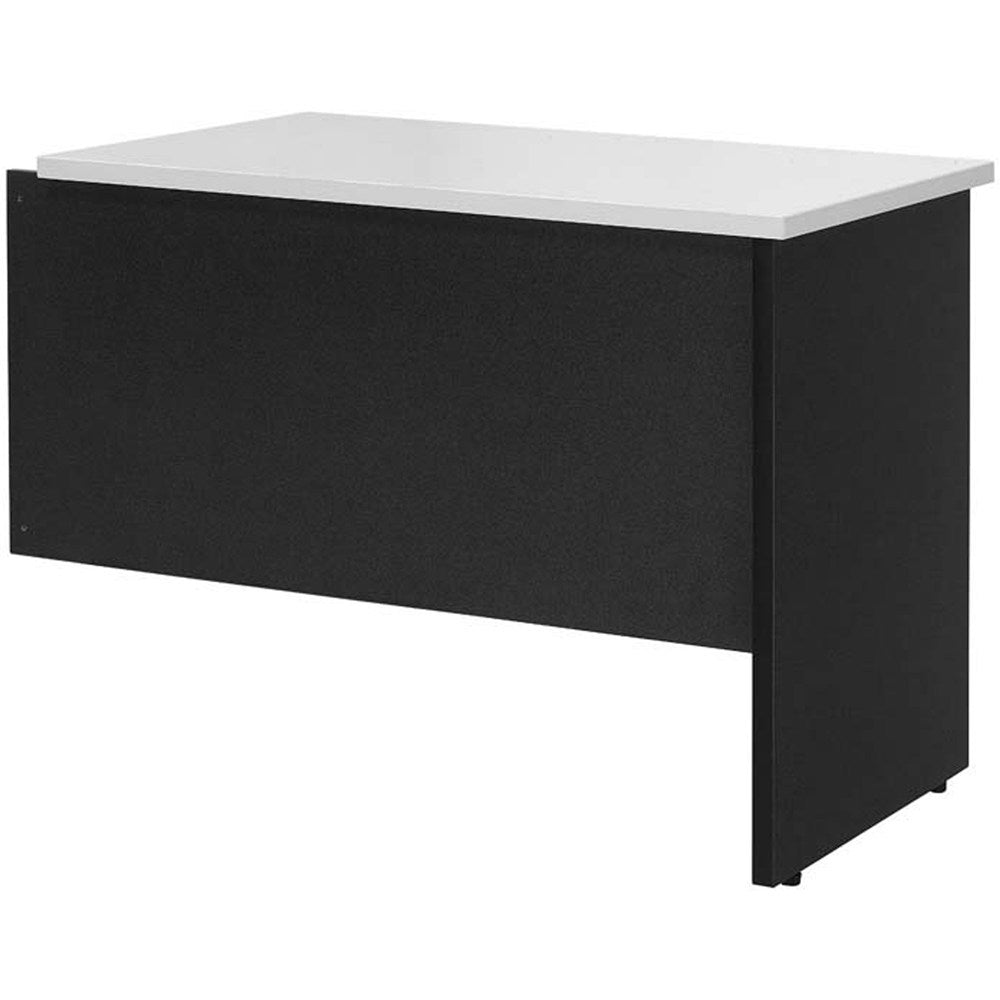 Logan Desk Return 600W x 600D x 730H White & Ironstone | Office Furniture Designs