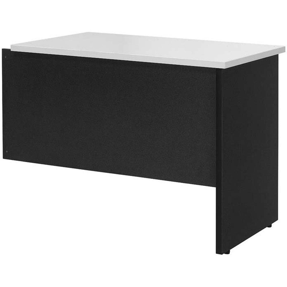 Logan Desk Return 600W x 750D x 730H White & Ironstone | Office Furniture Designs