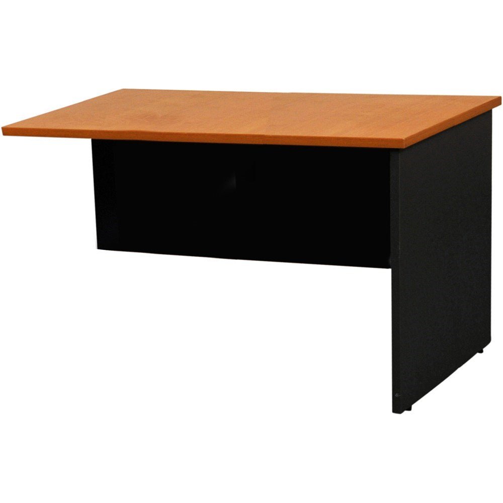 Logan Desk Return 900W x 600H Beech & Ironstone | Office Furniture Designs