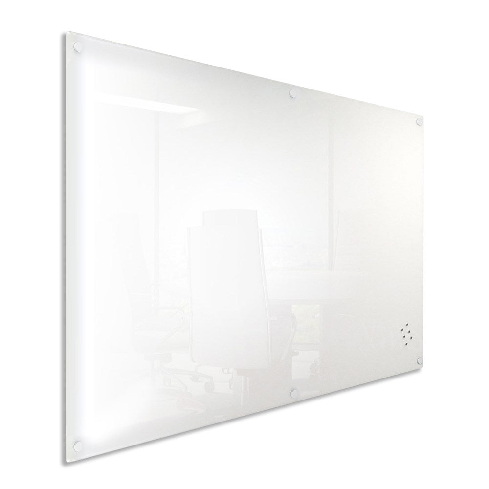 Lumiere Magnetic Glassboard 1200 x 1200mm Frameless White 1200W x 1200H White | Office Furniture Designs