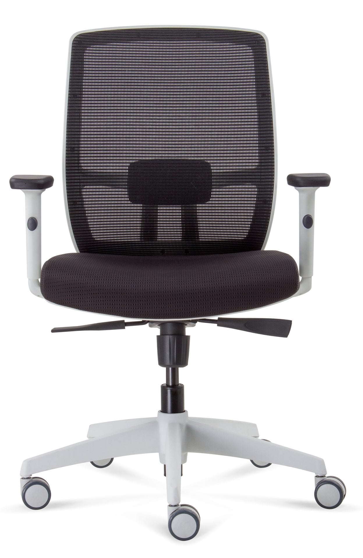 Luminous Executive Chair High Mesh Back With Arms Black Fabric Chair Black & White | Office Furniture Designs