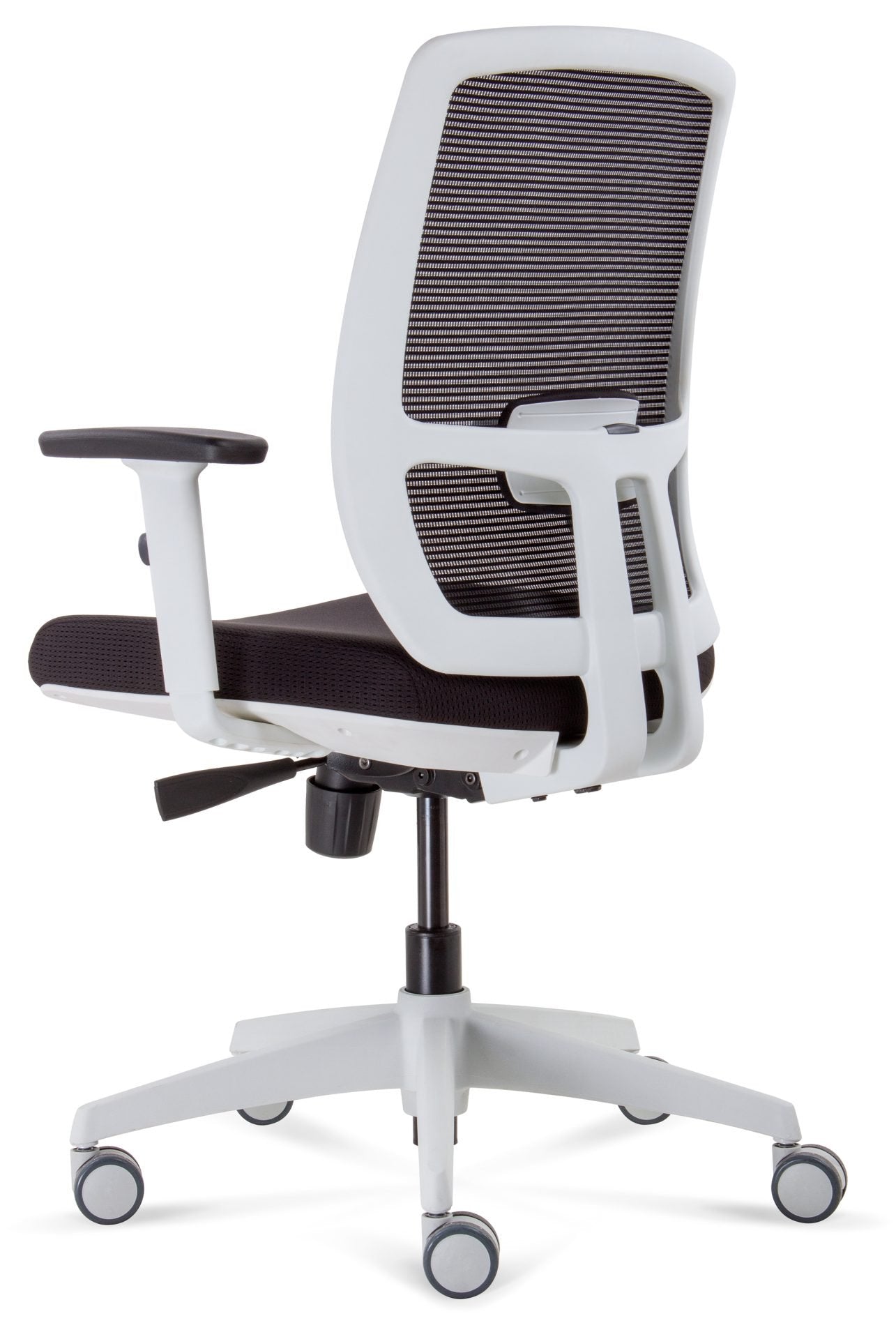 Luminous Executive Chair High Mesh Back With Arms Black Fabric Chair Black & White | Office Furniture Designs