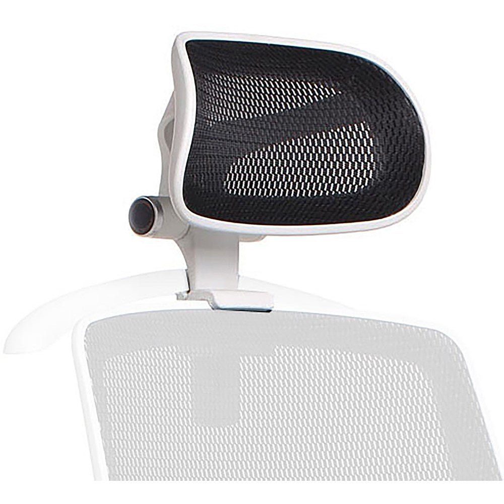 Luminous Executive Chair High Mesh Back With Arms Black Fabric Head Rest Only Black & White | Office Furniture Designs