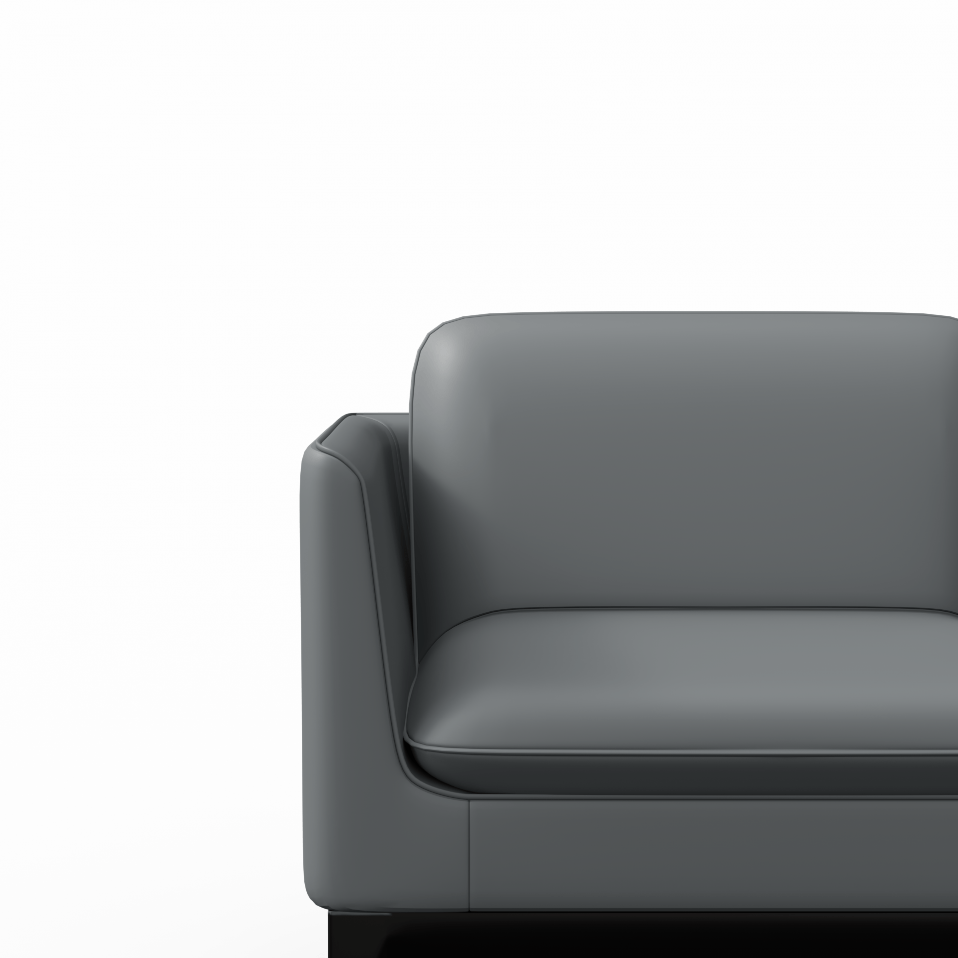 Madison Sofa PU Upholstery 2 Seater Charcoal | Office Furniture Designs