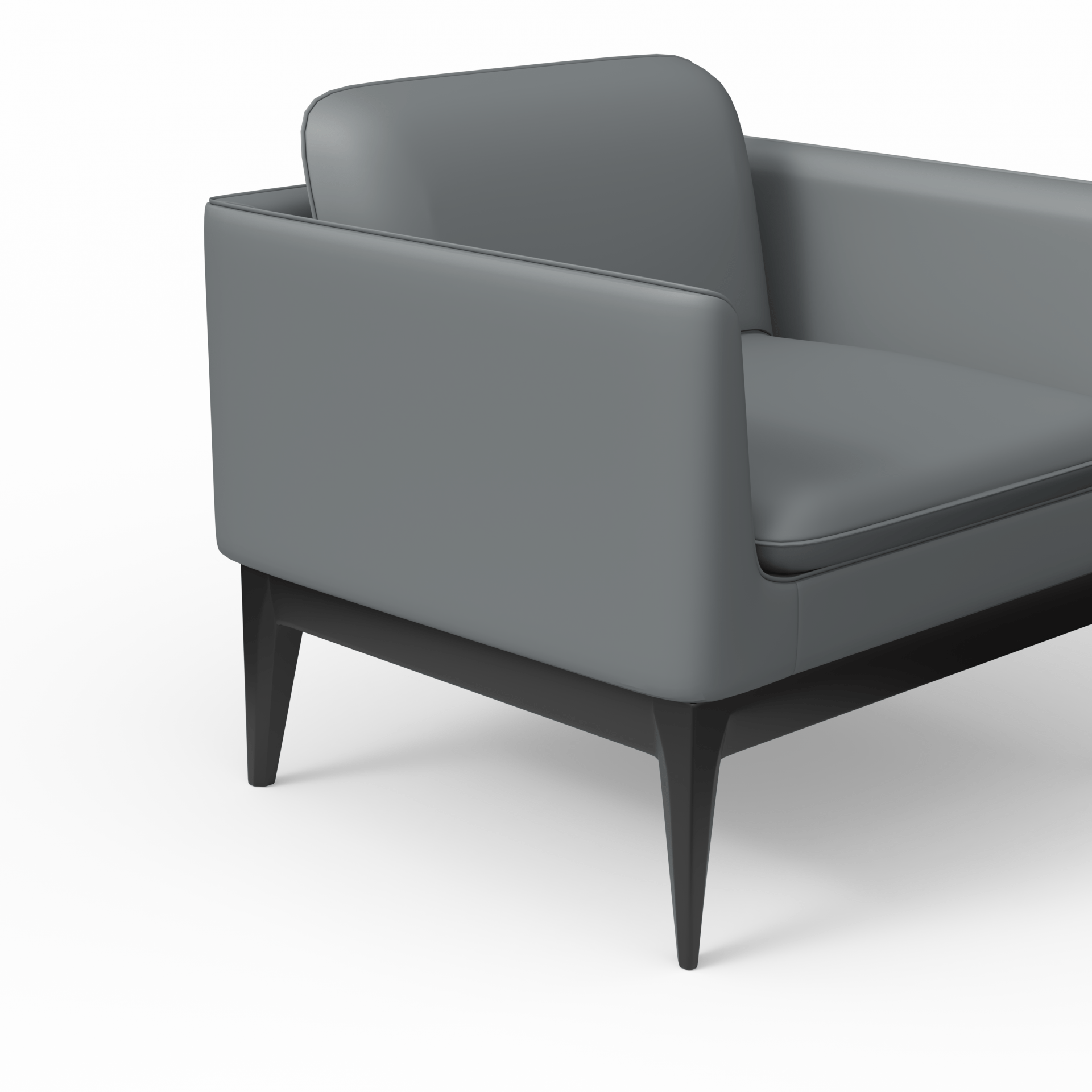 Madison Sofa PU Upholstery 2 Seater Charcoal | Office Furniture Designs