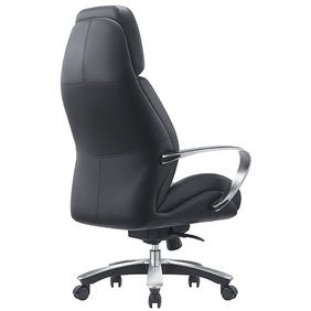 Magnum Executive Chair With Arms Black Leather High Back Black | Office Furniture Designs