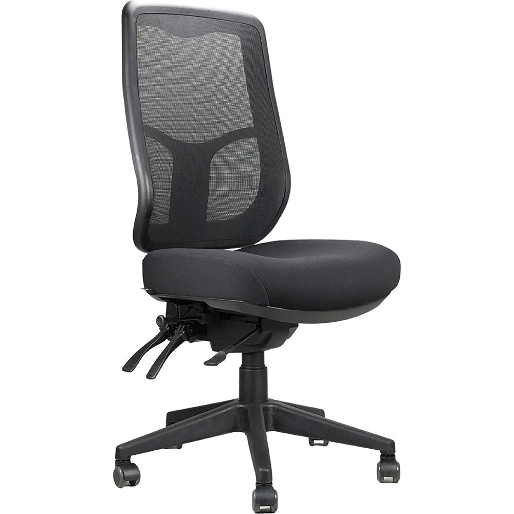 Merida Operator Chair High Back Mesh Back Black Black | Office Furniture Designs