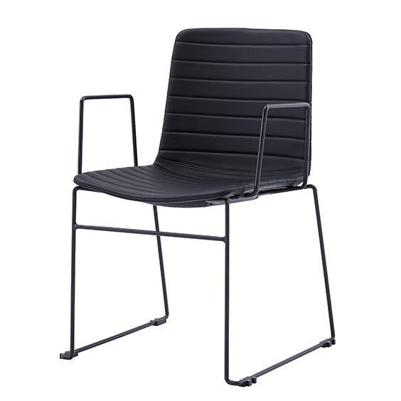 Mia Breakout Chair Black With Arms | Office Furniture Designs