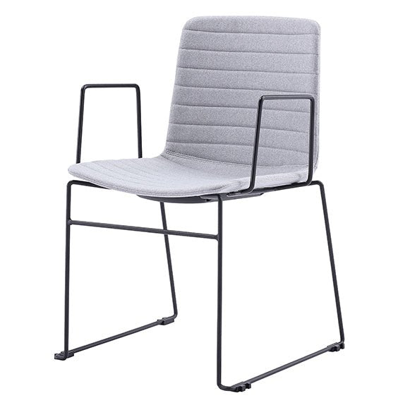 Mia Breakout Chair Grey With Arms | Office Furniture Designs