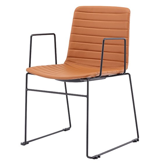 Mia Breakout Chair Terracotta With Arms | Office Furniture Designs