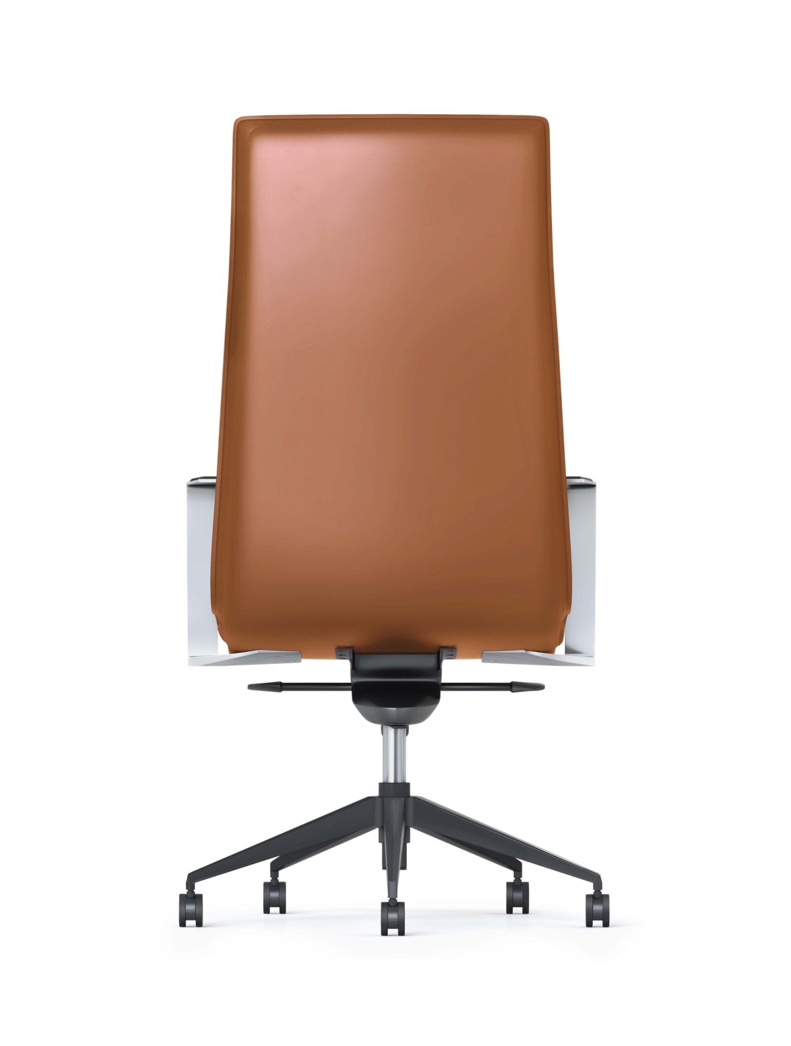 Mirage Genuine Leather Executive Chair With Arms Tan Brown Medium Back Brown | Office Furniture Designs