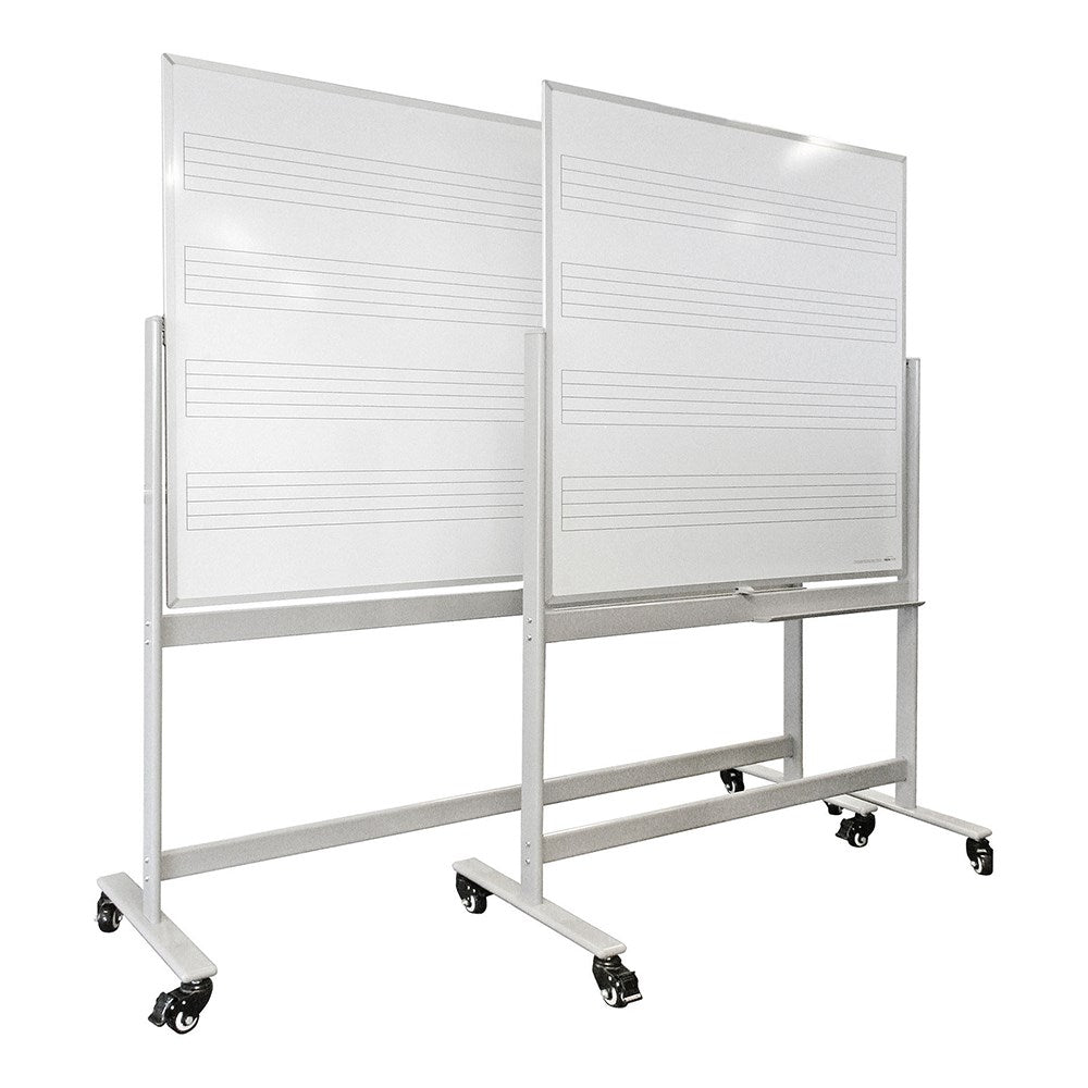 Mobile Magnetic Music Whiteboard 1800W x 1200H White | Office Furniture Designs