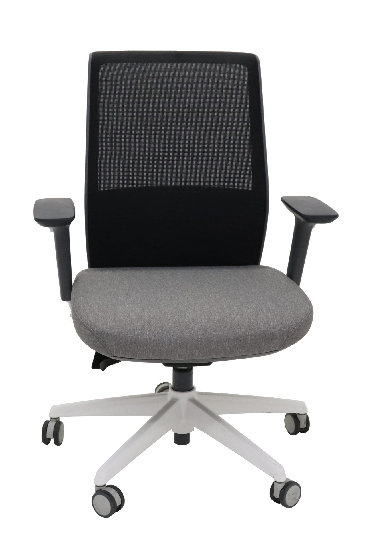 Move Mesh Medium Back Chair With Arms Grey Fabric Black Black & Light Grey | Office Furniture Designs