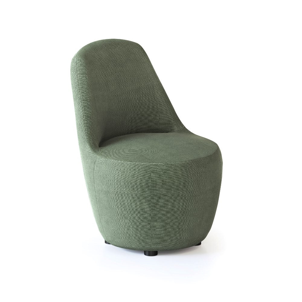 Myk Lounge Chair With Black Leather Strap Olive | Office Furniture Designs
