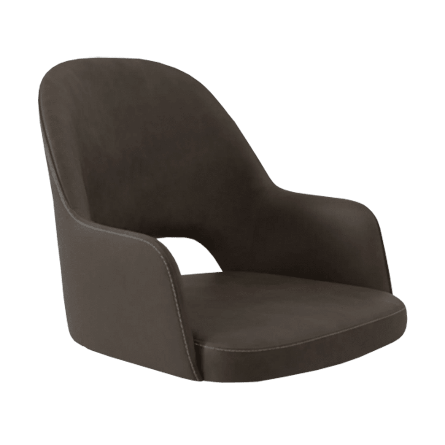New Orleans Bourbon Armchair Shell Charcoal Fabric | Office Furniture Designs