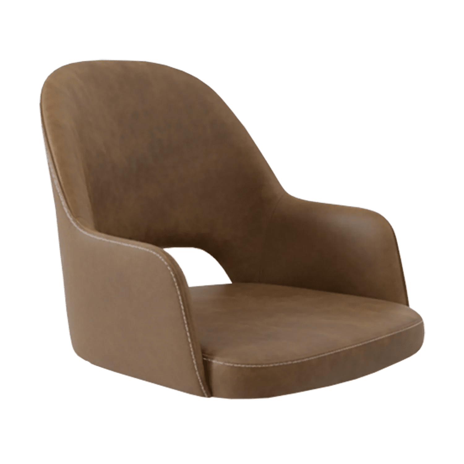 New Orleans Bourbon Armchair Shell Mocha Fabric | Office Furniture Designs