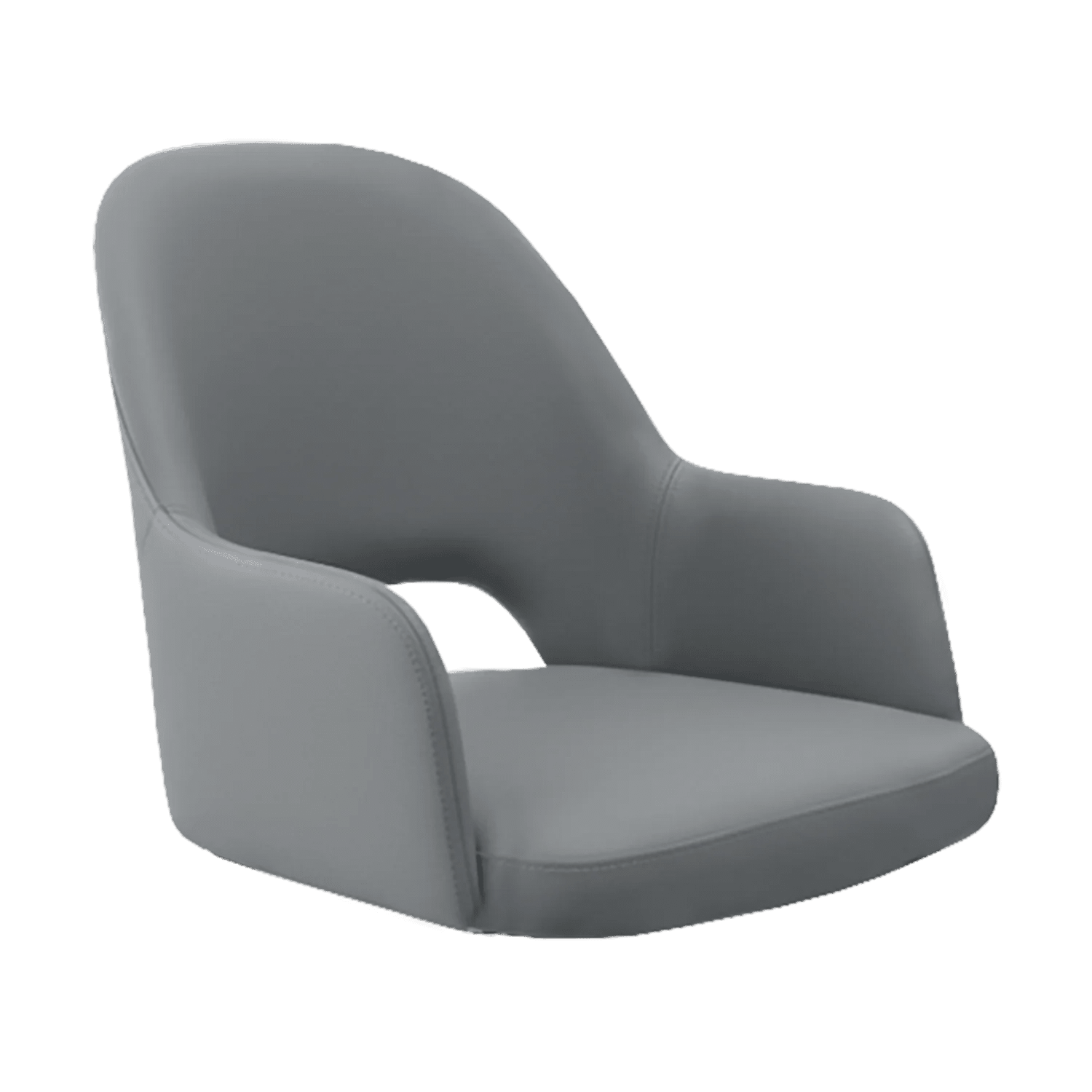 New Orleans Bourbon Armchair Shell Stone Vinyl | Office Furniture Designs