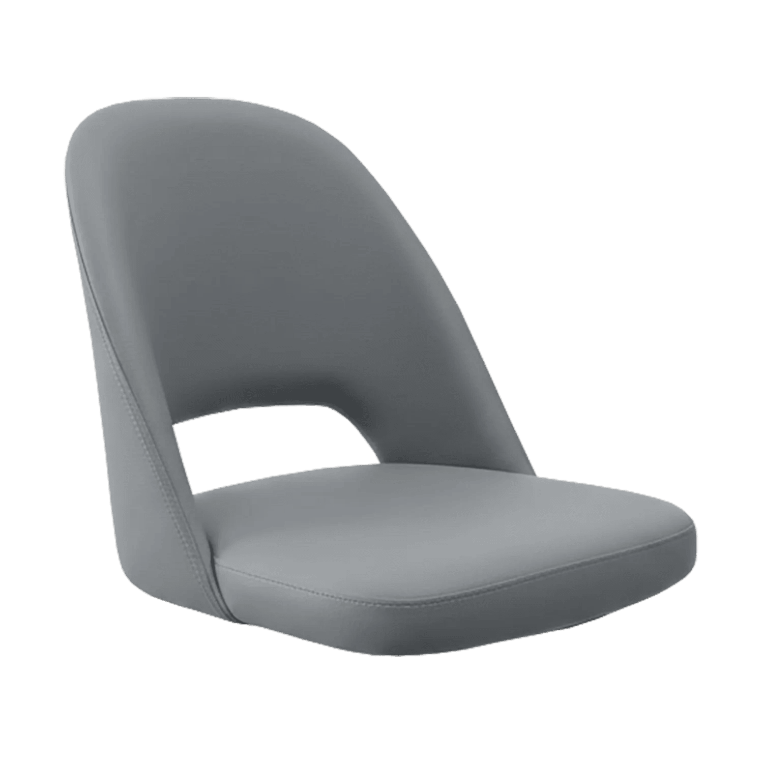 New Orleans Crescent Chair Shell Stone Vinyl | Office Furniture Designs