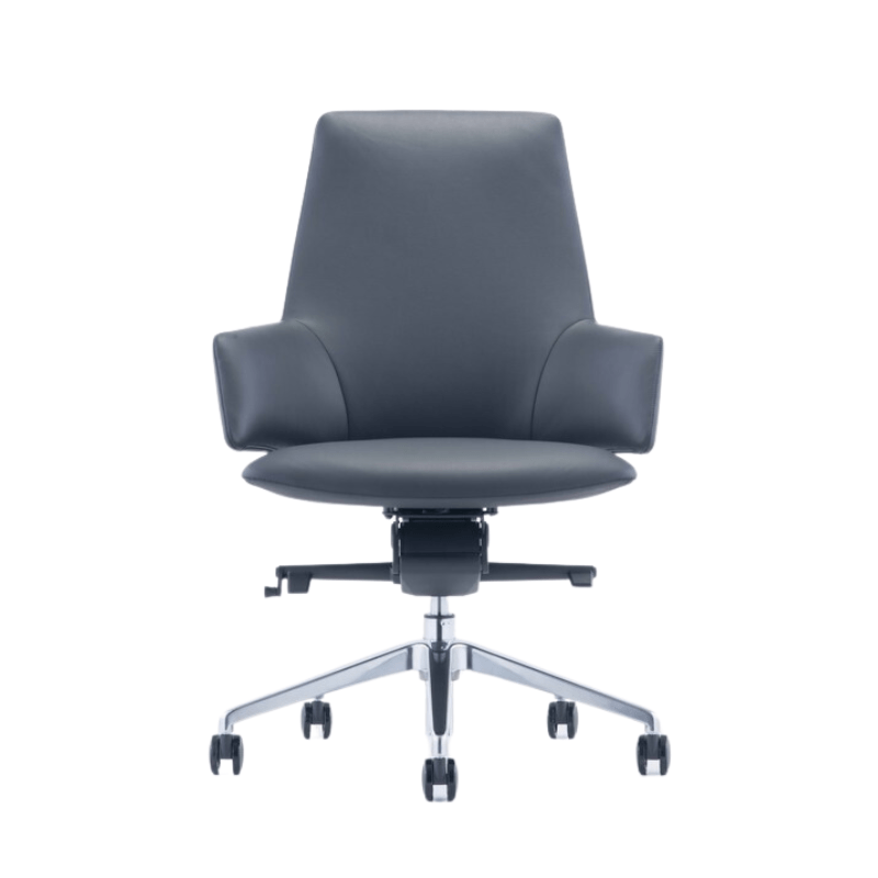 Newport Vinyl Leather Executive Chair Black Medium Back | Office Furniture Designs