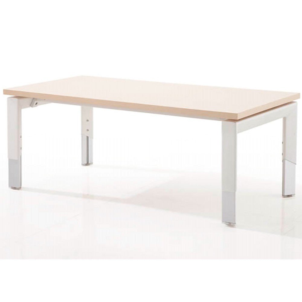 Oblique Coffee Table Snow Maple Top White Base 1200W x 600H Snow Maple | Office Furniture Designs