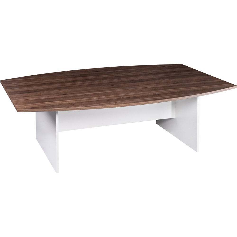 OM Boat Shape Boardroom Table 2400W x 1200D x 720mmH Casnan And White 2400W x 1200D x 720H Casnan & White | Office Furniture Designs